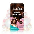 thumbnail image 2 of (6 pack) Herbishh Bubble Foam Hair Dye Shampoo, 3-in-1 Permanent Hair Color, 100% Gray Coverage, Ammonia-Free, Travel-Friendly, 10 Sachets x 24ml - Chestnut Brown, 2 of 8