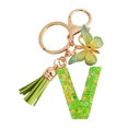 thumbnail image 1 of Visland 2 Pcs Initial Letter Keychains Green Butterfly Pendant Keychain Set Exquisite Relief Alphabet Keychain Pendant for Best Friend Mom Daughter Granddaughter Grandma, 1 of 8