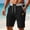 Black, variant on Casual Men's Shorts with Pockets Summer Bermuda Shorts Elastic Waist Loose Fit Solid Drawstring Lightweight Shorts
