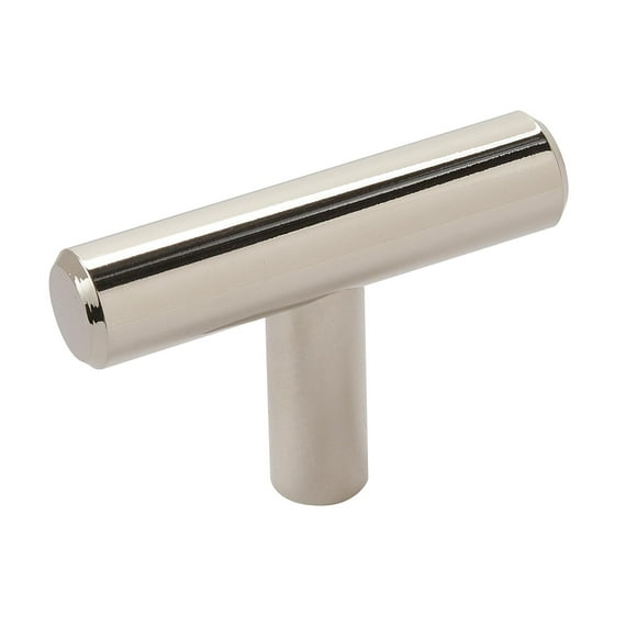 Amerock | Cabinet Knob | Polished Nickel | 1-15/16 inch (49 mm) Length | Bar Pulls | 10 Pack | Drawer Knob | Cabinet Hardware