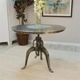 thumbnail image 2 of Carolina Classics Mundra Adjustable Crank Metal Accent Table in Antique Nickel, 2 of 5