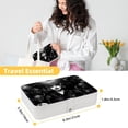 thumbnail image 5 of Punk Elegant PU Leather Jewelry Box with Removable Compartment and Earring Holder - Decorative Storage Box - Portable, 5 of 6
