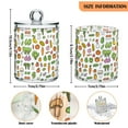thumbnail image 5 of Yayeee 4 Pack Qtip Holder Bathroom Cotton Swab Canister with Lid Clear Dispenser Set, Green Vegetables Pattern, 5 of 6