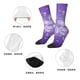 thumbnail image 5 of Balery Snowfall Sky White Purple Calcetas Largas con Estampado para Hombre y Mujer – Suaves y Transpirables, Talla Única (US 5-11), 5 of 6