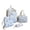 Blue, variant on Weebloom Bow School Backpack With Lunch Box Pencil Case For Kids Girls Cute 3Pcs School Bags Set Floral Print Casual Daypack Large Bookbag Middle High School College Black