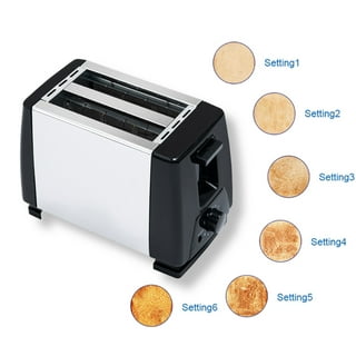 2 Pack Automatic Toaster 2 Slice Mental & Plastic Bread Toaster