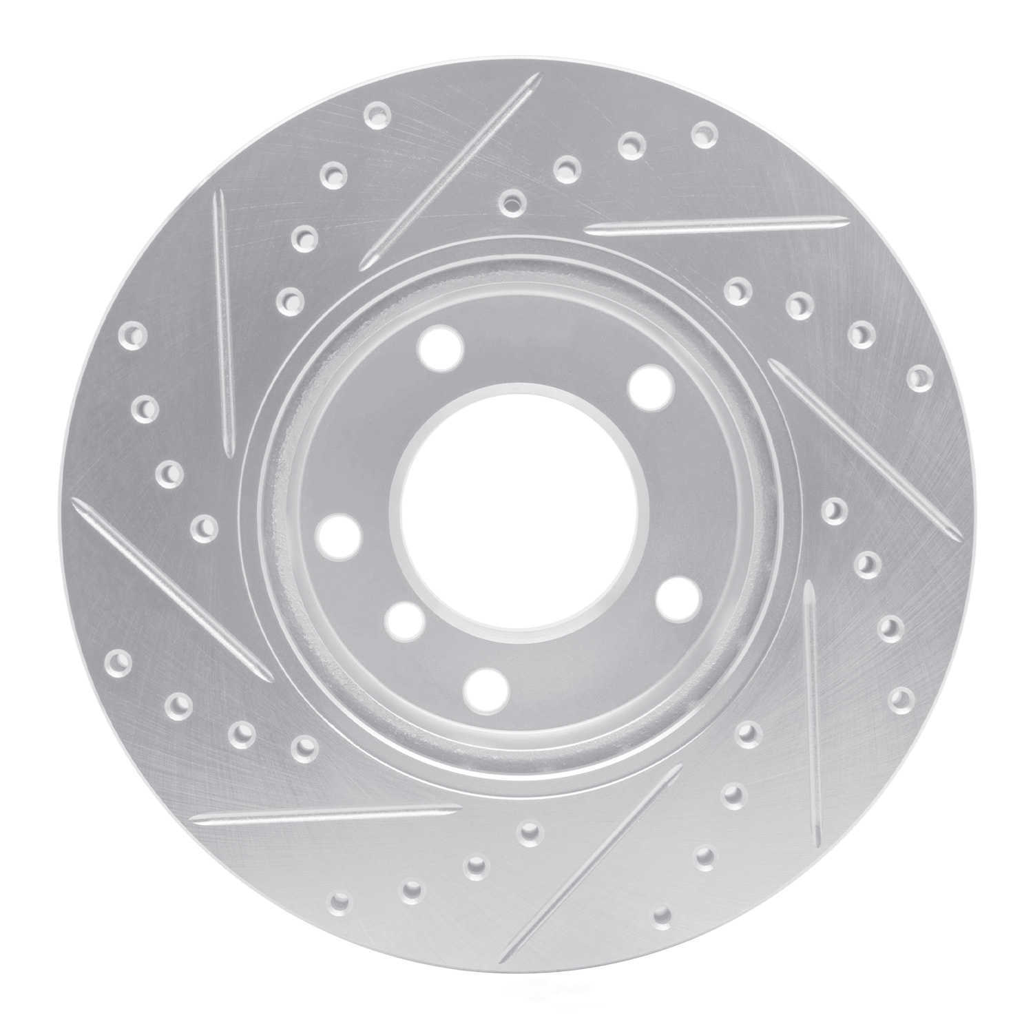 Dynamic Friction Company 631-31027R DFC Brake Rotor - Drilled And Slotted - Silver