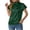 Green, variant on hotojiny Work Tops for Women Dressy Casual Short Sleeve Ruched Summer Shirts Comfortable Office Business Silk Satin Blouse