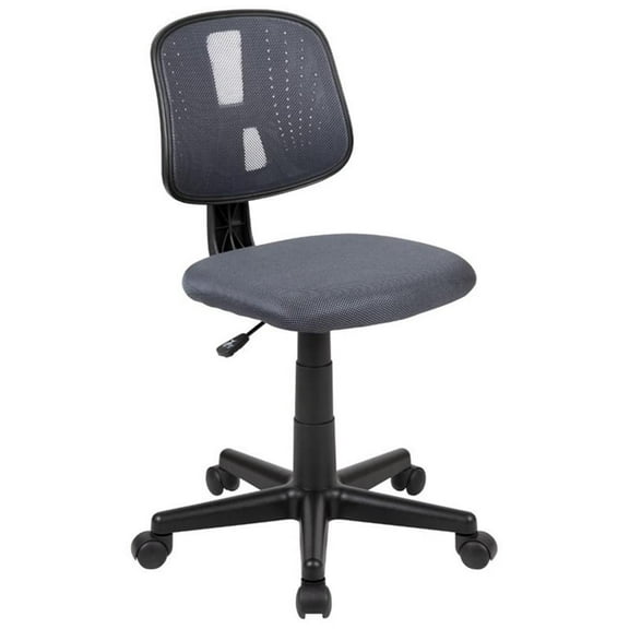 Scranton & Co Modern Pivot Mesh Back Office Swivel Chair in Gray