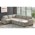 thumbnail image 2 of HomeStock 115.5" Wide Fabric Linen Left Hand Facing Sectional Sleeper Sofa Bed&Couch-Beige, 2 of 6