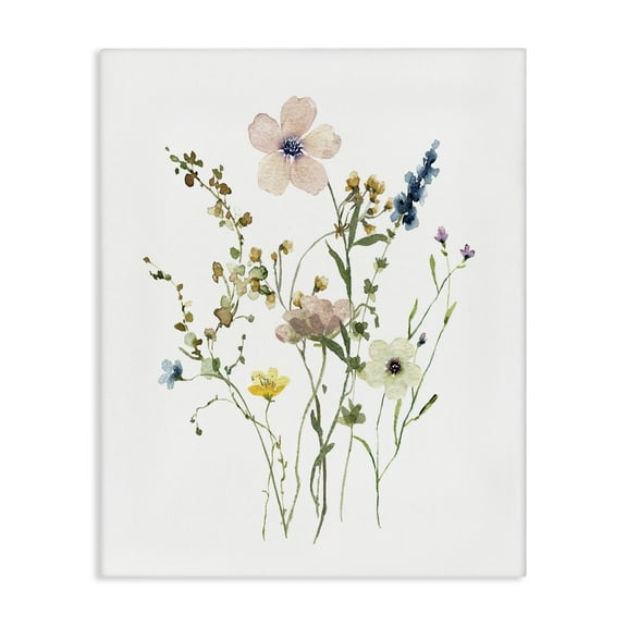 Stupell Industries Soft Forest Blooms Botanical & Floral Painting Gallery Wrapped Canvas Art Print Wall Art, 16 x 20