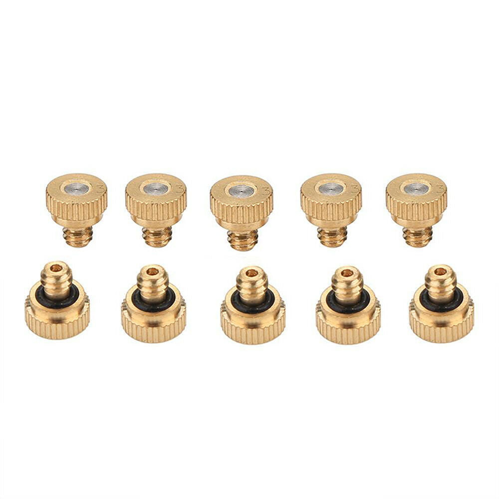 10X Brass Misting Nozzles Water Mister Sprinkle For Cooling System 0.012" 24 US
