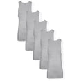 thumbnail image 2 of Hanes Men's 5-Pack Ribbed Tank Tops Gray, 2X-Large, 2 of 5
