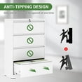 thumbnail image 4 of Metal Lateral File Cabinets with Lock,4 Drawer Filing Cabinets for Home Office,Storage Cabinets for Hanging Files Letter/Legal/F4/A4 (White), 4 of 6