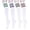 Whitefor red-Black-Purple-Green, variant on Knee High Socks for Women – 4 Pairs Solid & Striped Color Cotton Long Socks, Size 6-10