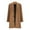 Khaki, variant on Breezora Women's Notched Lapel Wool Blend Overcoat Long Sleeve Button Down Work Coat Winter Warm Trench L Size Black