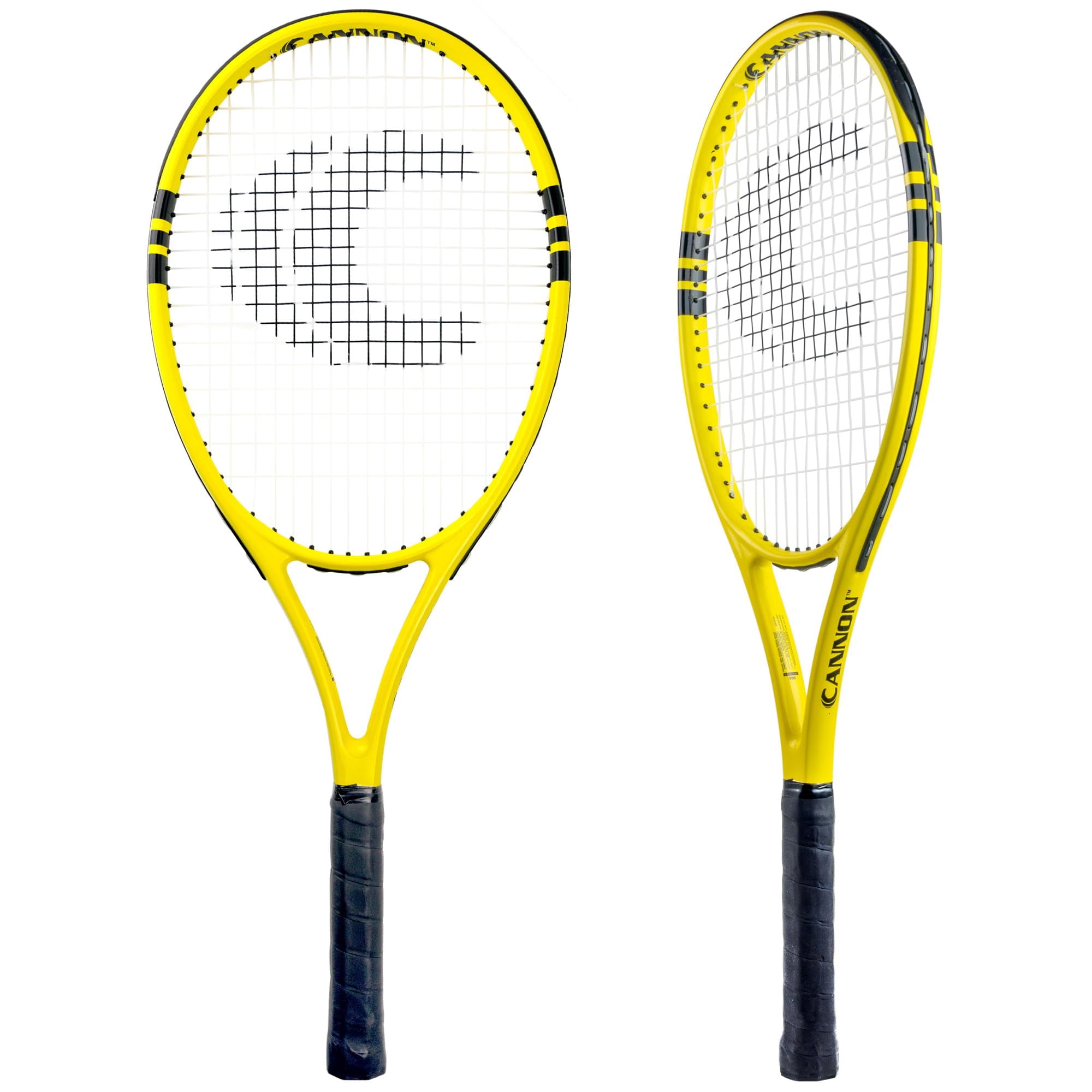 Cannon Sports 27 Inch Adult Tennis Racket – Pre-Strung 100 Square Inch Head - Lightweight Durable Frame for Enhanced Power & Control - Suitable for Beginners & Intermediate Players (4 3/8 inches)