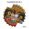 thumbnail image 3 of Placemats Set of 4 / 6, Welcom Fall Placemats for Dining Table Indoor/Outdoors Heat Resistant Washable Placemats 18" x 12", 3 of 8