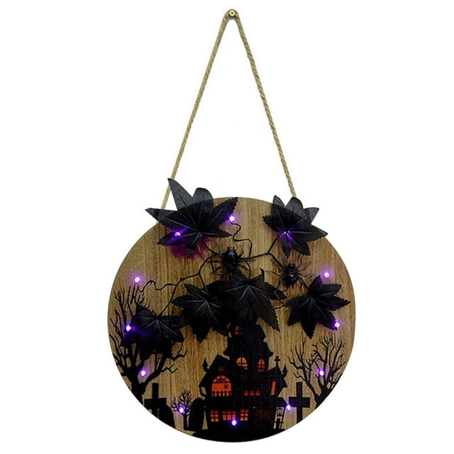 Door Plaque Decorative Delicate Long Lasting Halloween Door Hanging Sign for Home