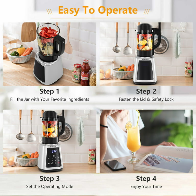 Professional Countertop Blender 8-in-1 Smoothie Soup Blender with