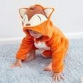 thumbnail image 6 of ATAIKU Baby Animal Fox Onesie Flannel Hooded Romper for Infant Winter Playsuit Jumpsuit for Boys and Girls Toddler Overall Outfit, 6 of 8