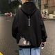 thumbnail image 4 of M-3XL Estilo Coreano Unisex Sudadera Con Capucha De Gran Tamaño Lindo Totoro Impresión Hombres Moda Manga Larga Talla Grande Invierno Suéter Negro Gris Verdepangjing, 4 of 4