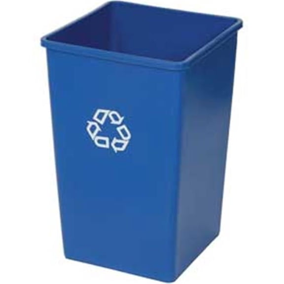 Square Recycling Container - 50 gal - Blue