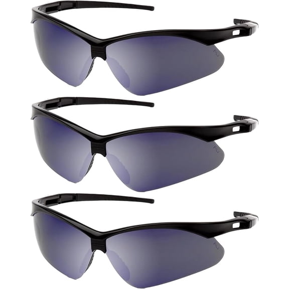 RUGGED BLUE - Mojave stylish Safety Glasses Glasses For Men | High Impact Protection | shooting safety glasses for men | ANSI Z87.1 Certified | UV Protection | Lightweight Frame | Blue Lens | 3-Pack