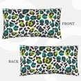 Disketp Green Leopard Pillowcase, Queen Size Pillow Cases for Bedroom
