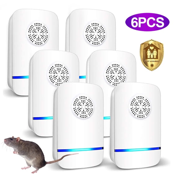 6 Packs, Ultrasonic Pest Repeller,Electronic Indoor Pest Repellent Plug in for Insects, Pest Control for Living Room, Garage, Office, Hotel