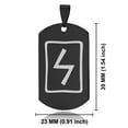 thumbnail image 2 of Stainless Steel Elder Futhark Sowulo Rune Dog Tag Pendant Necklace, 2 of 3