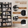 thumbnail image 5 of Yaheetech 7-Tier Wooden Bookshelf with Adjustable Open Shelves, Black, 5 of 9
