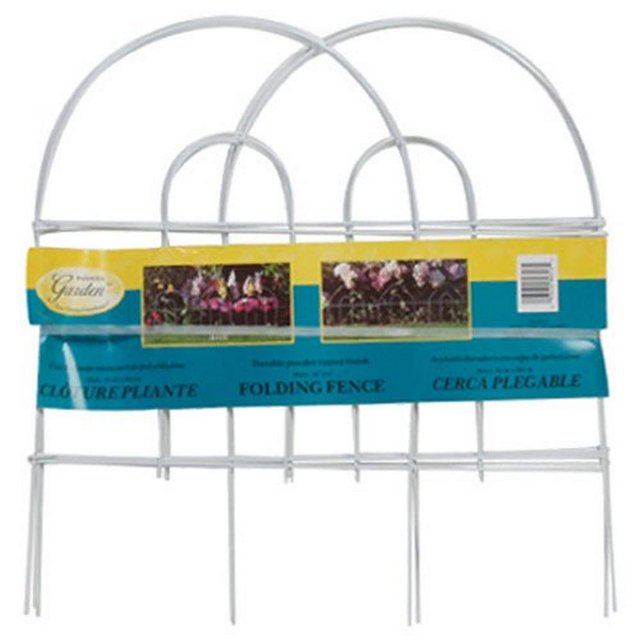Panel de valla Panacea 89313 con forma de arco plegable, color blanco, 244 x 46 cm