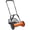 Black+Orange, variant on 14-Inch 5-Blade Push Reel Lawn Mower with Grass Catcher, Gray and Black Steel, Adjustable Cutting Height for Small to Medium Yards