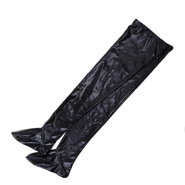 Guardurnaity 1 par Sexy Wetlook disfraz medias altas Stay Up Leggings calcetines brillantes sobre la rodilla buena elasticidad Clubwear Night Stage Medias S
