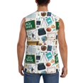 thumbnail image 4 of Fotbe Men's Back To School A Print Men's Sleeveless Muscle Tank Tops Casual T-Shirts for Gym Workout Beach-3X-Large, 4 of 8