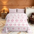 thumbnail image 2 of Manfei Boho Aztec Tribal Queen Comforter Set, Bohemian Geometric Comforter Sets Queen, Blush Pink, Pink Reversible 3 Pieces, 1 Comforter and 2 Pillowcases, 2 of 6