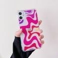 thumbnail image 3 of Compatible with iPhone 11 Clear Case, Simple Bright Neon Color Design,Slim Fit Case with Air-Guard Corner Shockproof Bumper Protection Soft TPU Flexible Cover for Women Girls-Hot Pink, 3 of 11