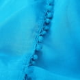 thumbnail image 4 of Pom-Pom Tassel Window Drapes, (Set of 2) Multipurpose Sheer Curtains, Pom-Pom Collection, 60" x 84" Turquoise, 4 of 6