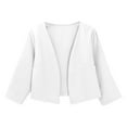 thumbnail image 4 of Breezora Women's Short Blazer Cardigan Top Trendy Spring Summer Lightweight Office Casual Chic Wear M Size White, 4 of 8