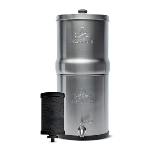Open Box ALEXAPURE COUNTERTOP WATER FILTRATION SYSTEM STAINLESS STEEL ZAP-PRO