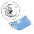thumbnail image 3 of Almencla Helmet Visor Peak 3 Snap Helmet Visor Protector for Retro Helmets Parts Blue, 3 of 7