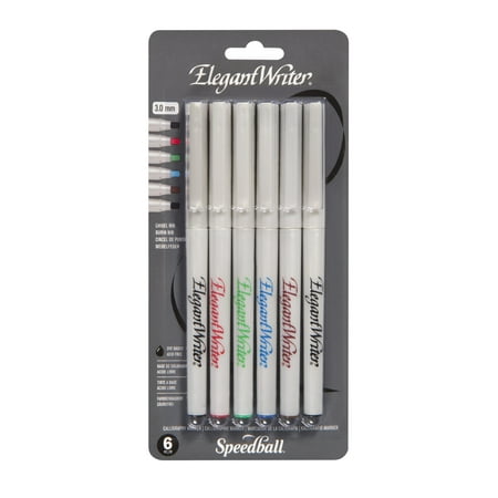 Elegant Writer Calligraphy Pen Set, 6-Colors, Medium