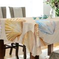 thumbnail image 5 of Yayeee Tablecloths 54" x 54" Rectangle Wrinkle Resistant Party Table Cover, Watercolor Seashell, 5 of 8