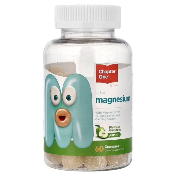 Chapter One Magnesium Gummies, Apple, 60 Gummies (50 mg per Gummy)