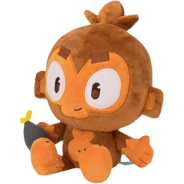 Peluche de mono de Bloons, mono de dibujos animados de la ciudad, muñeco de peluche suave de Bloonstd, animal del juego, para niños y fans, regalo de cumpleaños