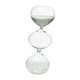 thumbnail image 3 of Decoración de cristal de arena de tres niveles, adorno de cristal de hora pequeña, adorno decorativo de escritorio de uso versátil para dormitorio y Arena gris, 3 of 8