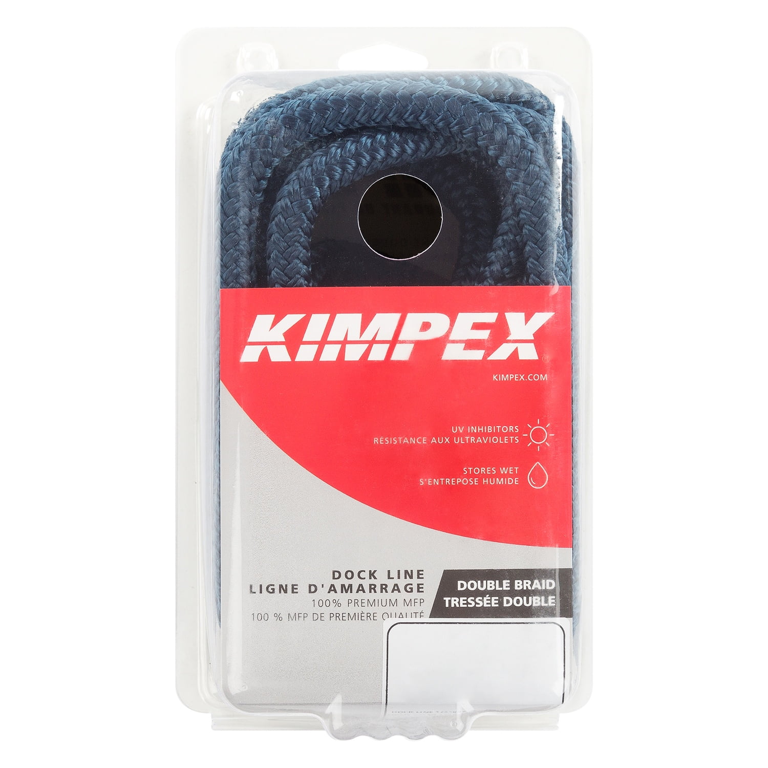 Kimpex MFP Braided Dock Line 5//8in x 25ft Red Multi-Filament Polypropylene