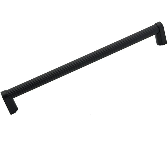 Alno D2904-18-MB Alta Moda 18" Center To Center Modern Ribbed Round Appliance Handle /