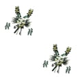 thumbnail image 2 of Moyic 12 Pieces Wedding Car Decorations Kit Silk Bows Flower Ribbon Set Verde 2Conjunto, 2 of 6